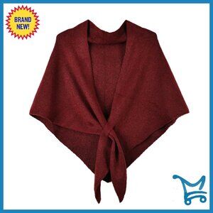 Large Knitted Triangle Shawl Scarf Pashmina Cardigan Cape Winter Wrap